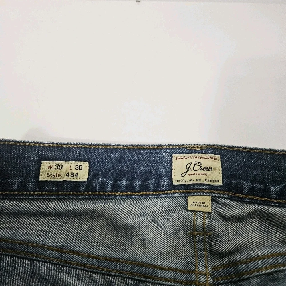 J Crew 484 Jeans Mens Size 30X30 Denim Blue Medium Wash Regular Fit